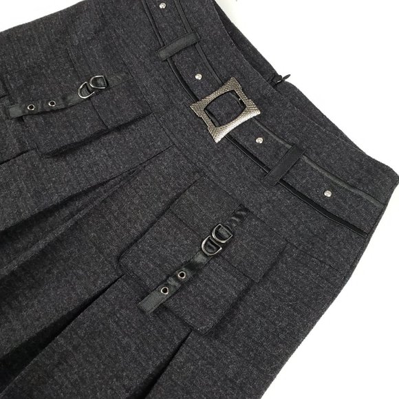 Quianjiame Grey Pleated Skirt Size S - Picture 2 of 8